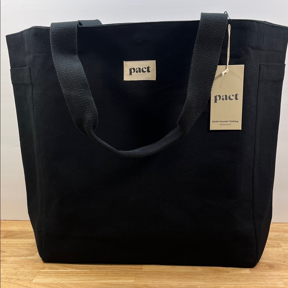 Pact Classic Black Canvas Tote